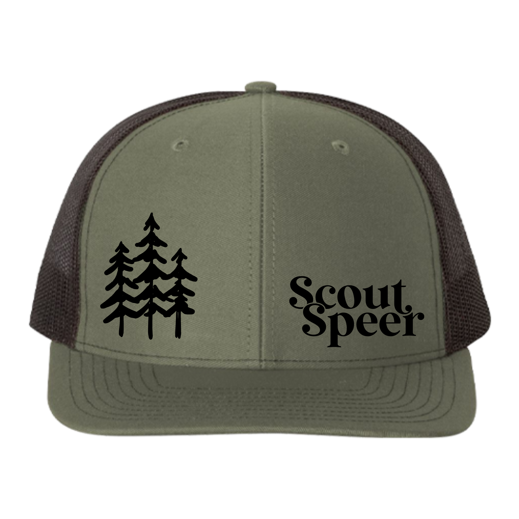 Scout Speer Stacked Logo Hat Loden Green Interstate Music