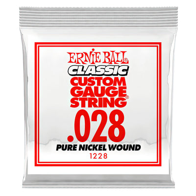 Ernie Ball .028 Classic Pure Nickel Wound Electric Guitar String (P01228)