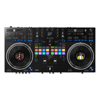 Pioneer DJ Scratch-Style 2-Channel Professional DJ Controller for Serato DJ Pro, Professional DJ Equipment Mixer Audio Interface - Black (DDJ-REV7)