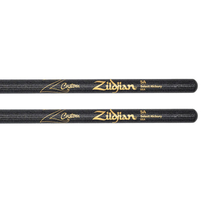 Zildjian Z Custom Limited-Edition Drumsticks - 5A, Wood Tip, Black Chroma (Z5ACB-ZC)