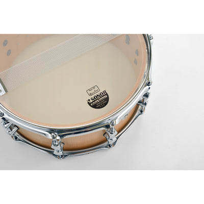 Sonor KS-1307-SDW-NAB Kompressor Snare Drum, Percussion Instrument, Heavy Beech, 13" x 7"