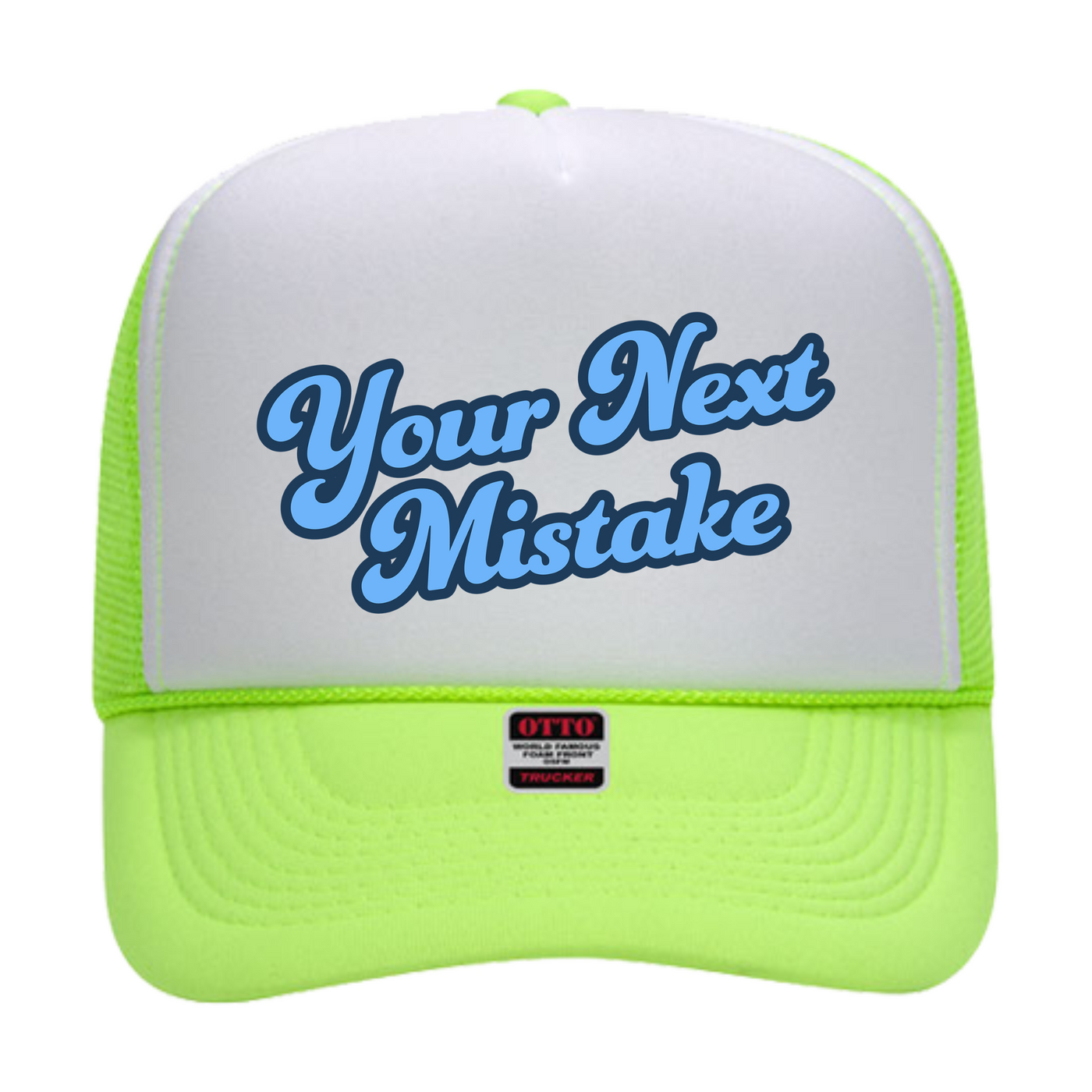 Scout Speer - Your Next Mistake - Neon Green & Blue Hat