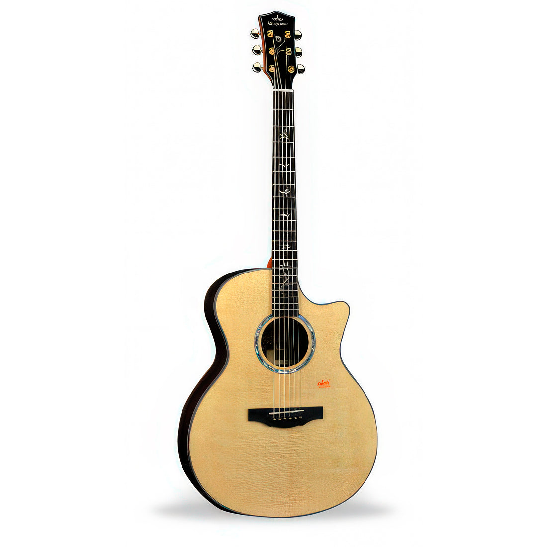 Kepma Elite All-Solid Grand Auditorium Guitar, Natural Finish