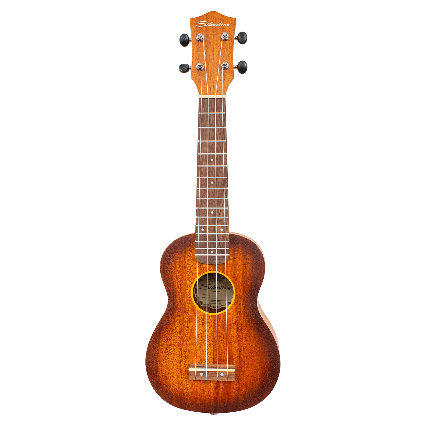 Silvertone Soprano Ukulele with 1950s Style Brown Sunburst Satin Finish