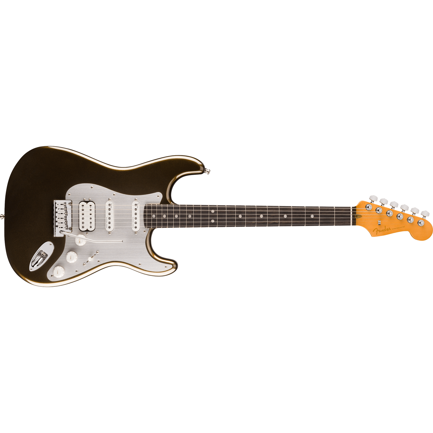 Fender American Ultra II Stratocaster HSS, Ebony Fingerboard, Texas Tea