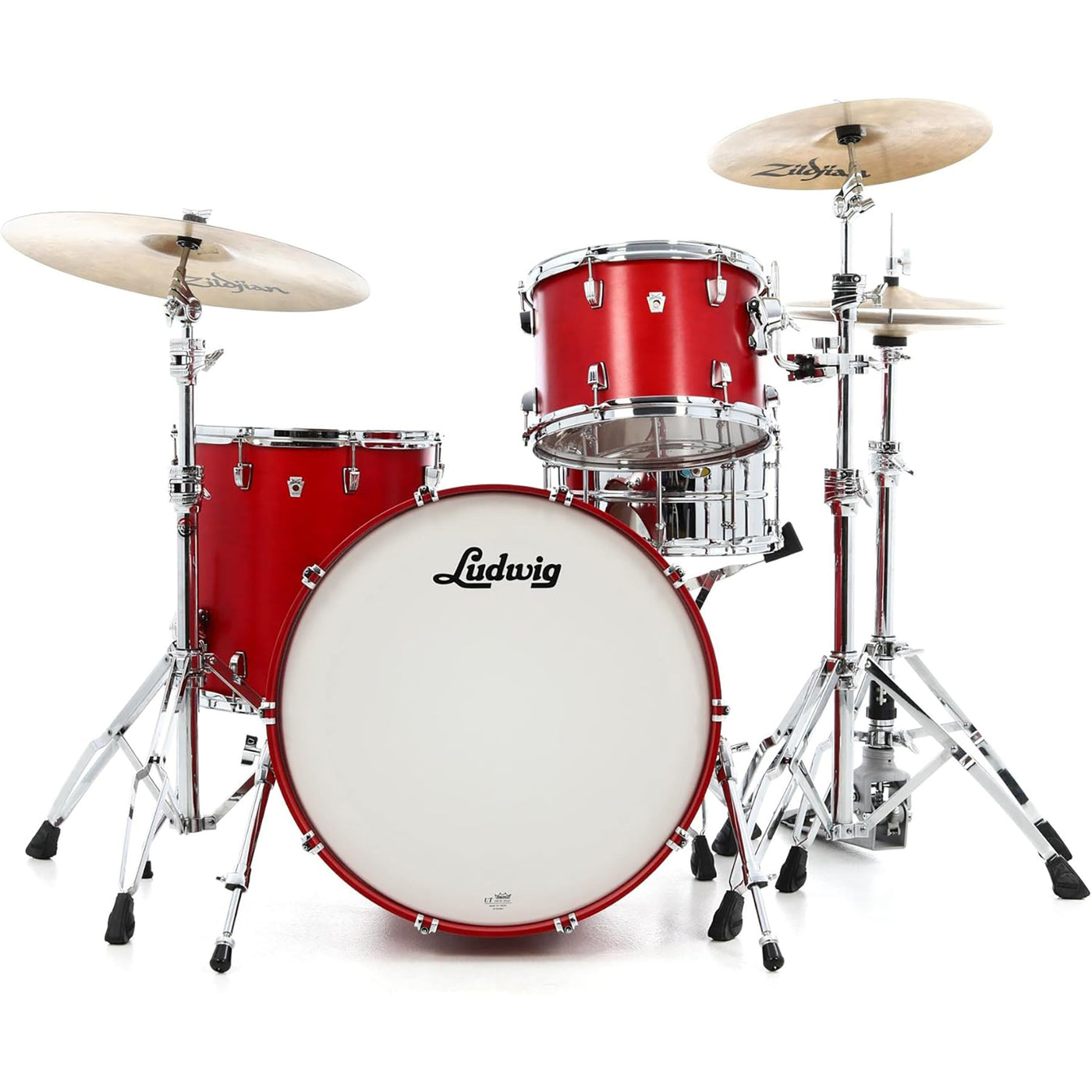 Ludwig Neusonic Fab 22" 3 Piece Shell Pack, Satin Diablo Red