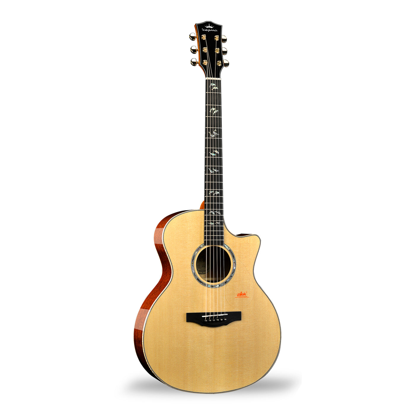 Kepma Elite All-Solid Grand Auditorium Guitar, Natural Finish