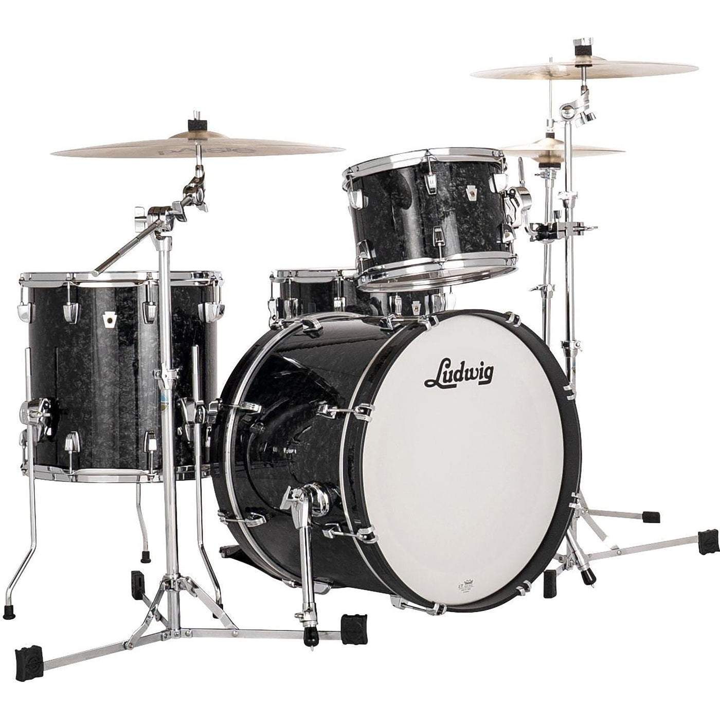 Ludwig Neusonic Downbeat 20" 3 Piece Shell Pack, Ebony Pearl