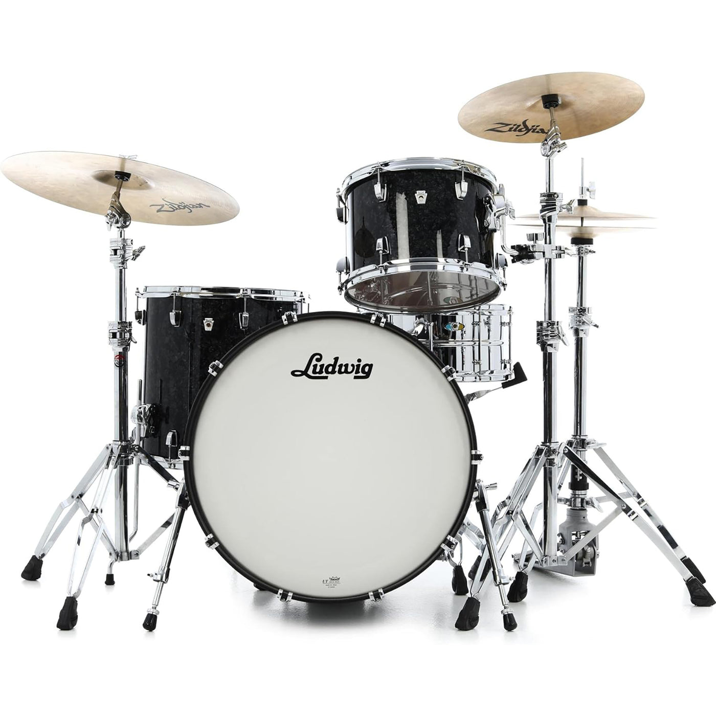 Ludwig Neusonic Fab 22" 3 Piece Shell Pack, Ebony Pearl