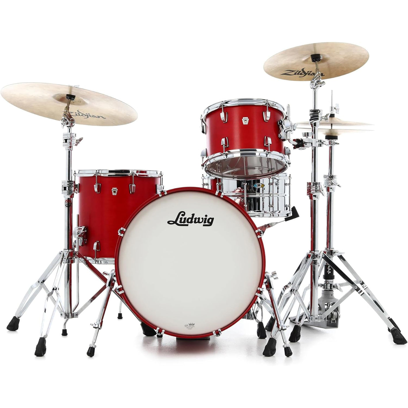 Ludwig Neusonic Downbeat 20" 3 Piece Shell Pack, Satin Diablo Red