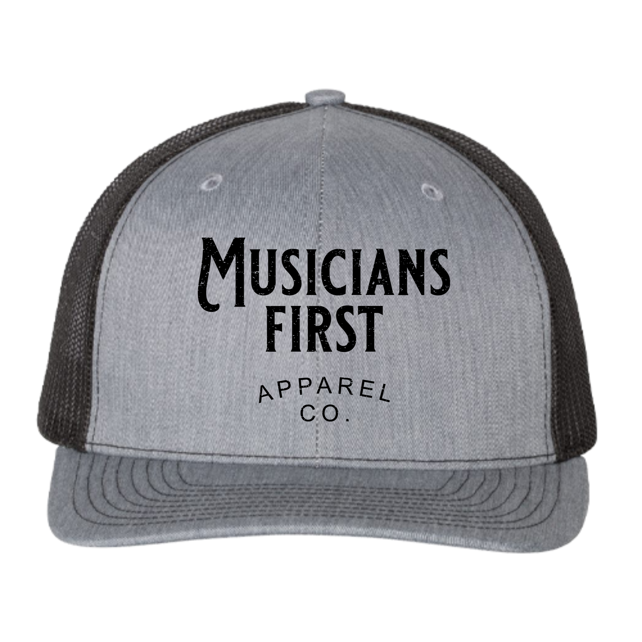 Musicians First Apparel Co. - Snap Back Hat: Gray/Black – Interstate Music