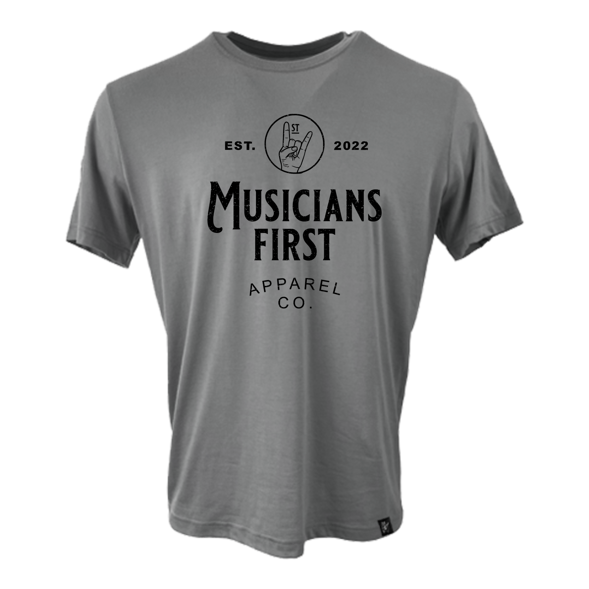 Musicians First Apparel Co. - Logo T-Shirt: Solid Gray – Interstate Music