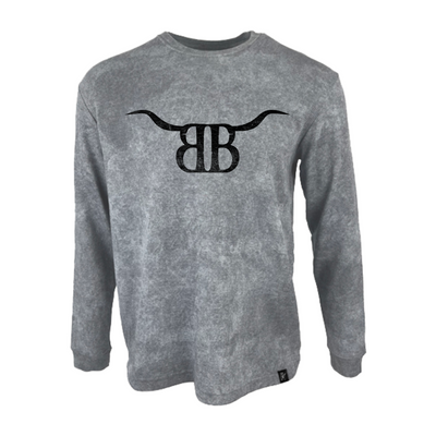 Braeden Berry - Logo Long Sleeve: Vintage Grey