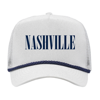 THE 615 HOUSE - Nashville Corded Hat: White
