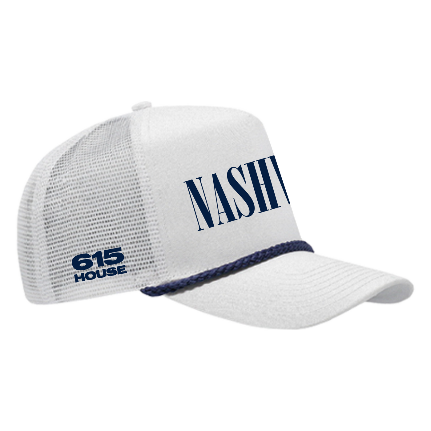 THE 615 HOUSE - Nashville Corded Hat: White