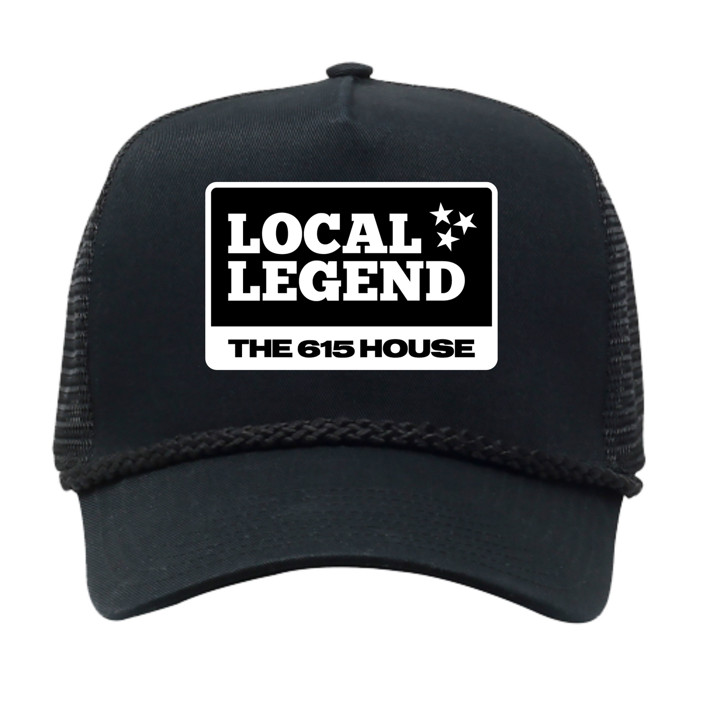 THE 615 HOUSE - Local Legend Embroidery Patch Corded Hat: Black