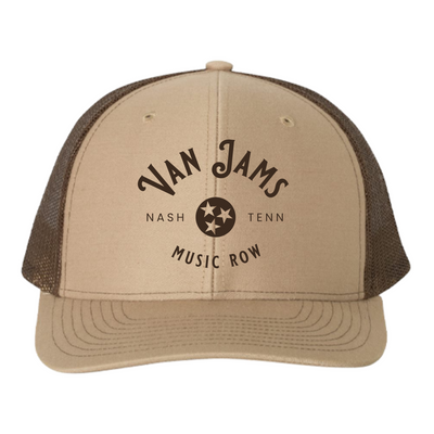 Van Jams - Snap Back Hat: Khaki/Brown
