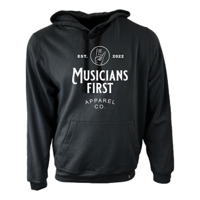 Musicians First Apparel Co. - Logo Hoodie: Solid Black