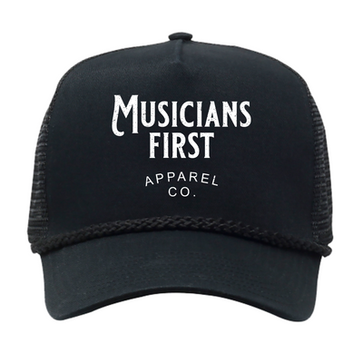 Musicians First Apparel Co. - Snap Back Corded Hat: Black