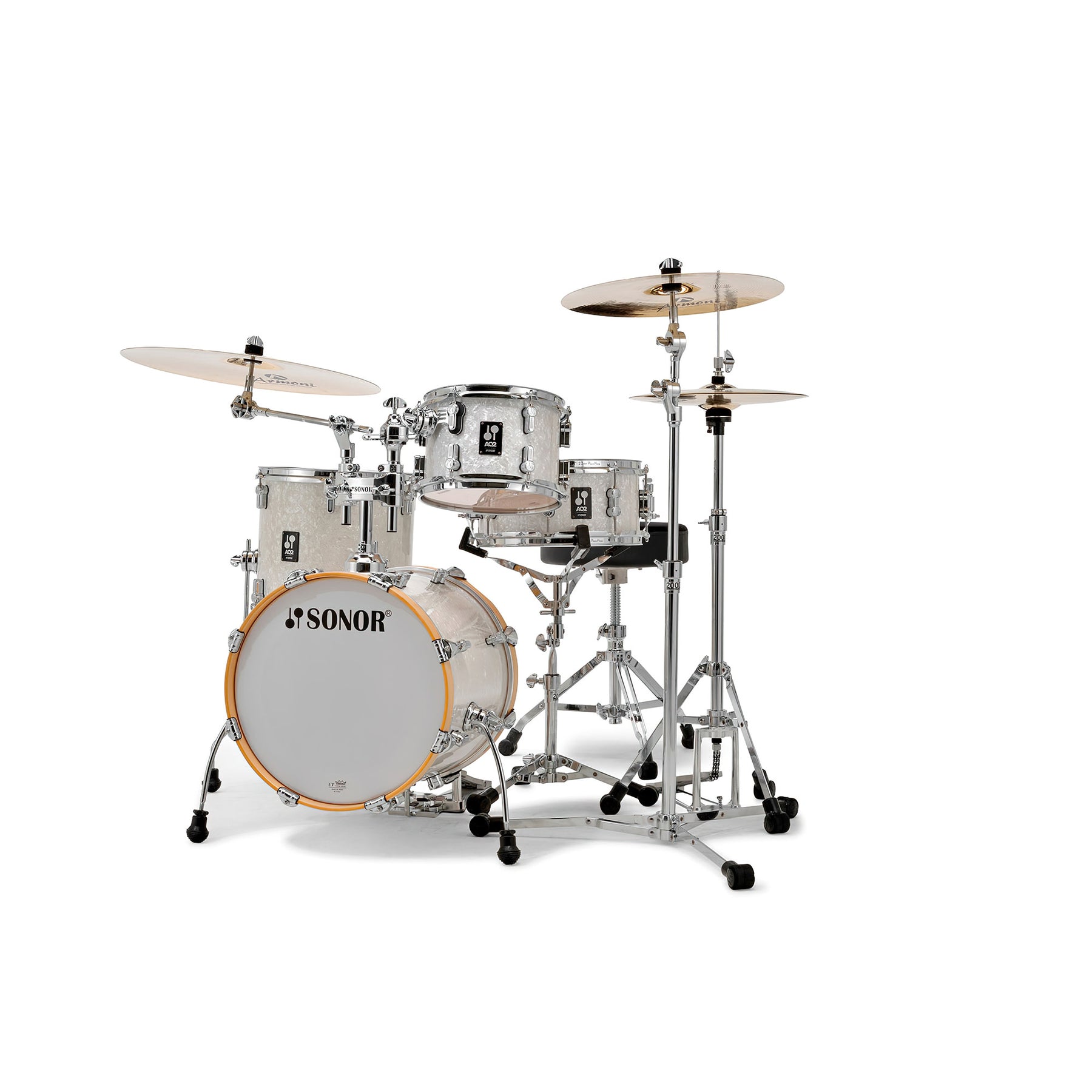 Sonor AQ2 Safari 4Piece Shell Pack, White Pearl Interstate Music