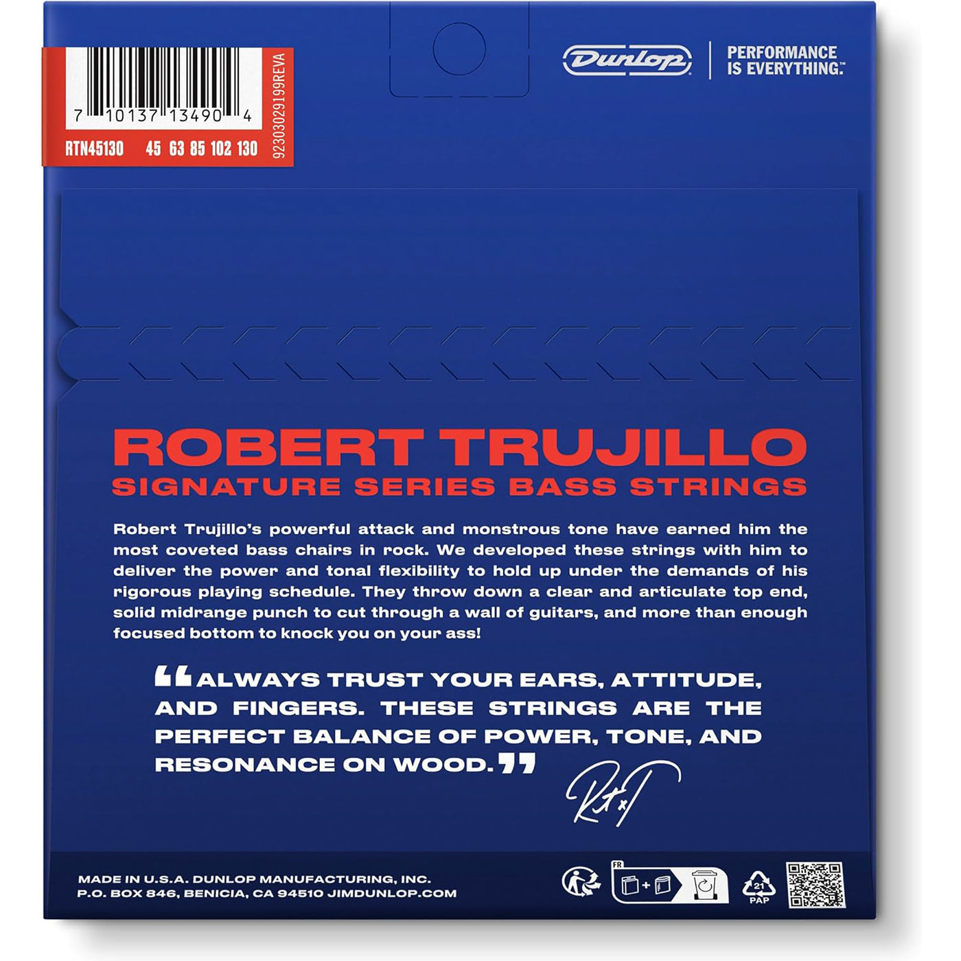 Dunlop Robert Trujillo Nickel Wound Bass Strings, .045-.130mm (5-String)