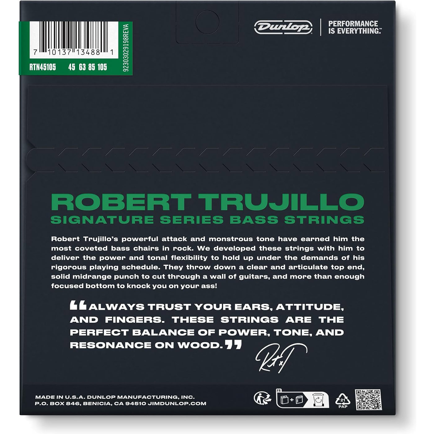 Dunlop Robert Trujillo Nickel Wound Bass Strings, .045-.105mm (4-String)