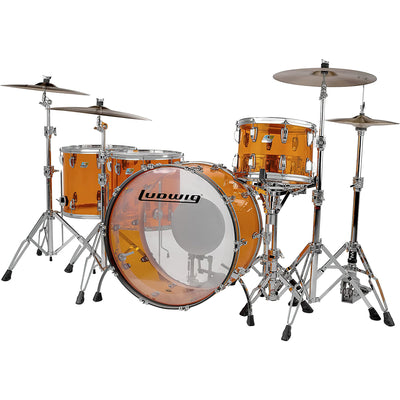 Ludwig Vistalite John Bonham Zep Set Shell Pack with Snare Drum, Amber(L8264LX47)