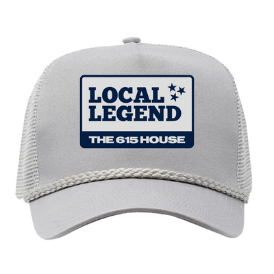 THE 615 HOUSE - Local Legend Embroidery Patch Corded Hat: Gray