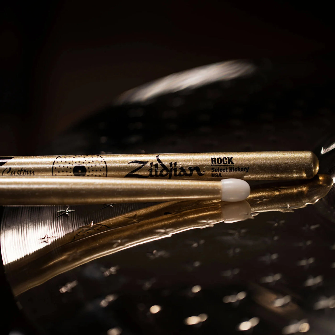 Zildjian Z Custom Limited-Edition Drumsticks - Rock, Nylon Tip, Gold Chroma (ZRKCGN-ZC)