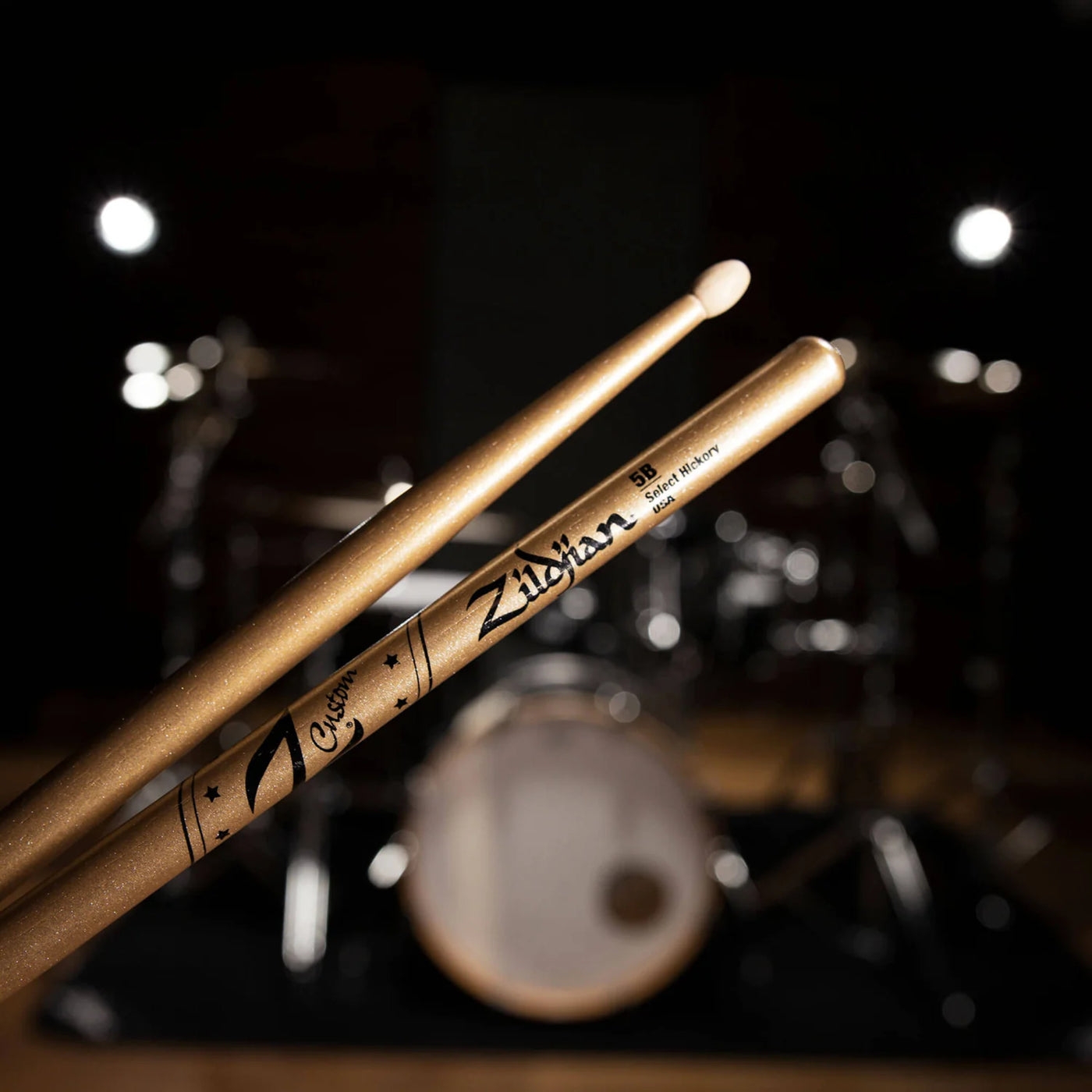 Zildjian Z Custom Limited-Edition Drumsticks - 5B, Wood Tip, Gold Chroma (Z5BCG-ZC)