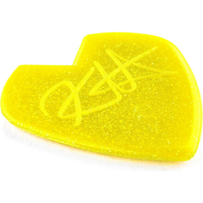 Dunlop Kirk Hammett Jazz III Signature Picks, 1.38mm Gauge, Yellow Glitter (6-pack)