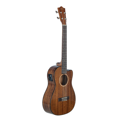 Lanikai All Solid Mahogany Baritone A/E Ukulele with Foam Case