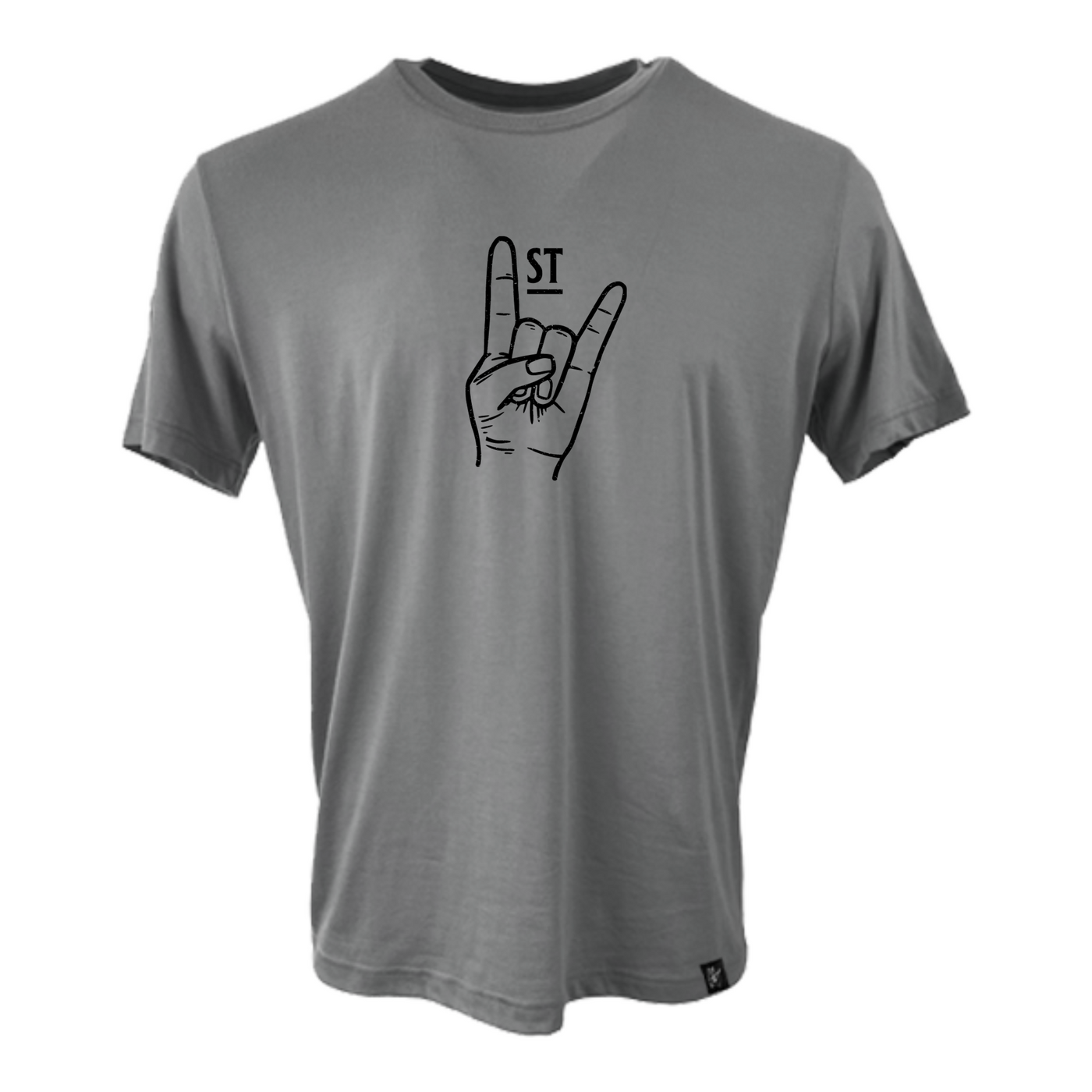 Musicians First Apparel Co. "Rock On" Logo T-Shirt: Solid Gray