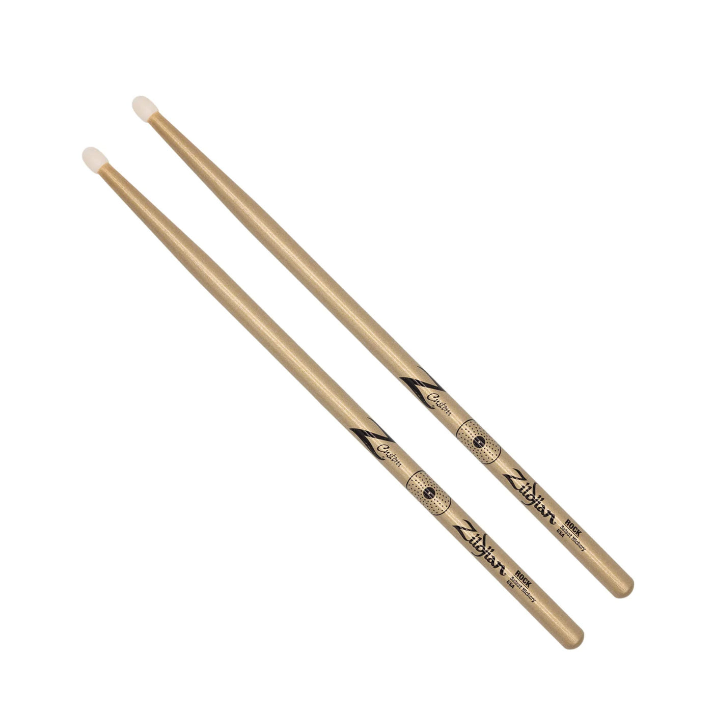 Zildjian Z Custom Limited-Edition Drumsticks - Rock, Nylon Tip, Gold Chroma (ZRKCGN-ZC)