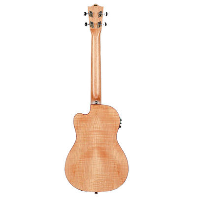 Lanikai FM-CET 4 String Ukulele, Electric Tenor Cutaway Flame Maple Ukulele, with Fishman Kula Preamp