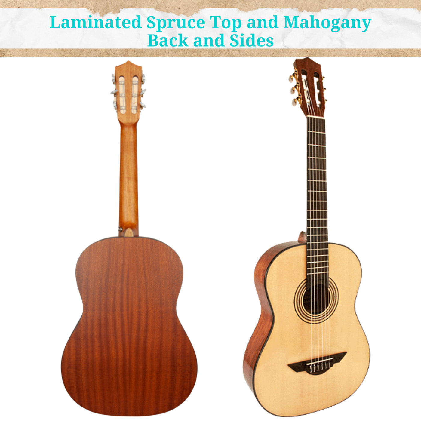 H. Jimenez LG2 El Artista Nylon Classical Guitar, with Laminated Spruce Top and Mahogany Back and Sides, Natural