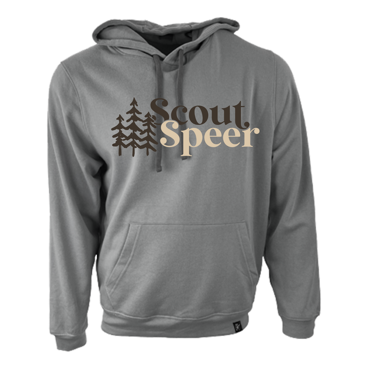 Scout Speer - Stacked Logo Hoodie - Solid Gray