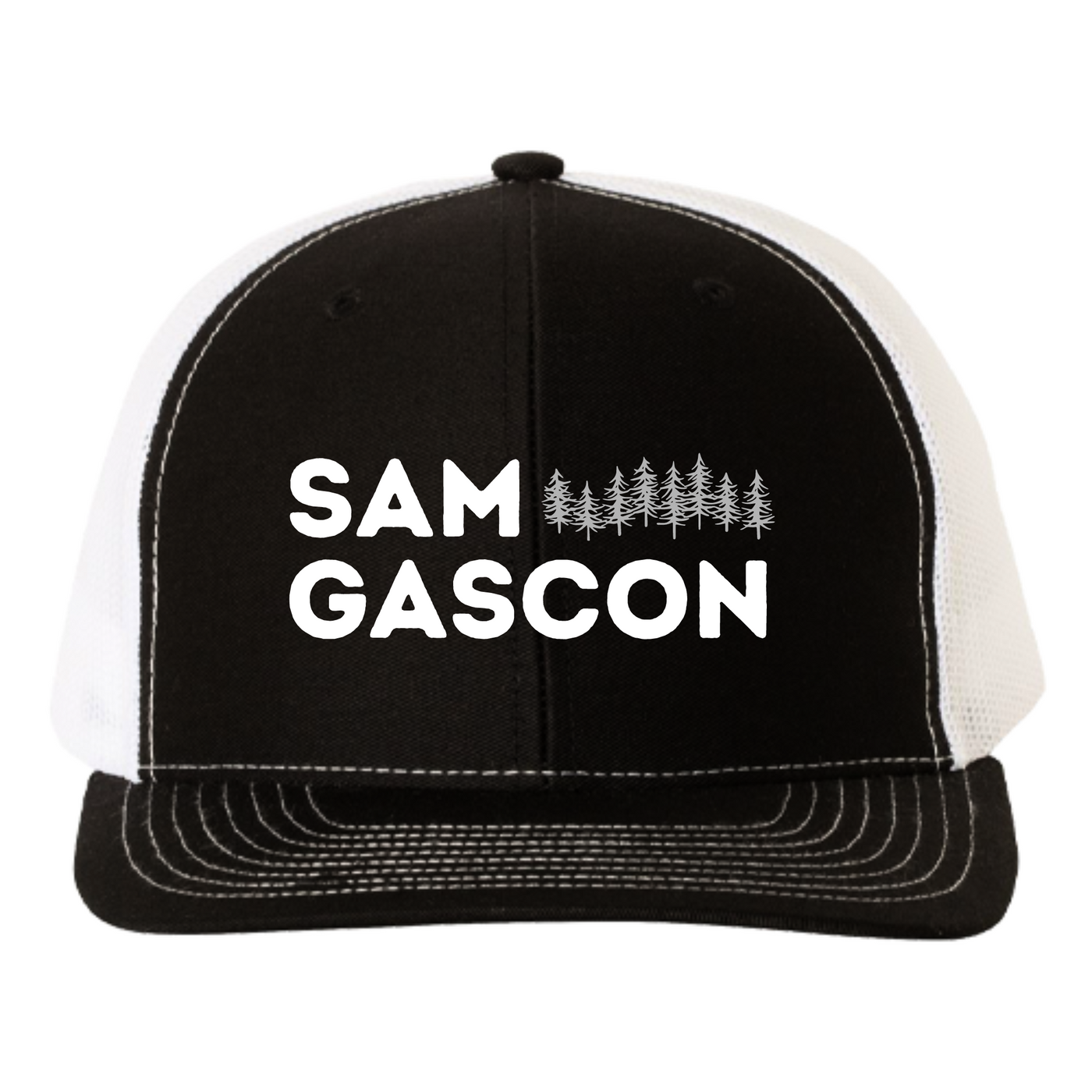 Sam Gascon - Stacked Logo Hat - Black/White