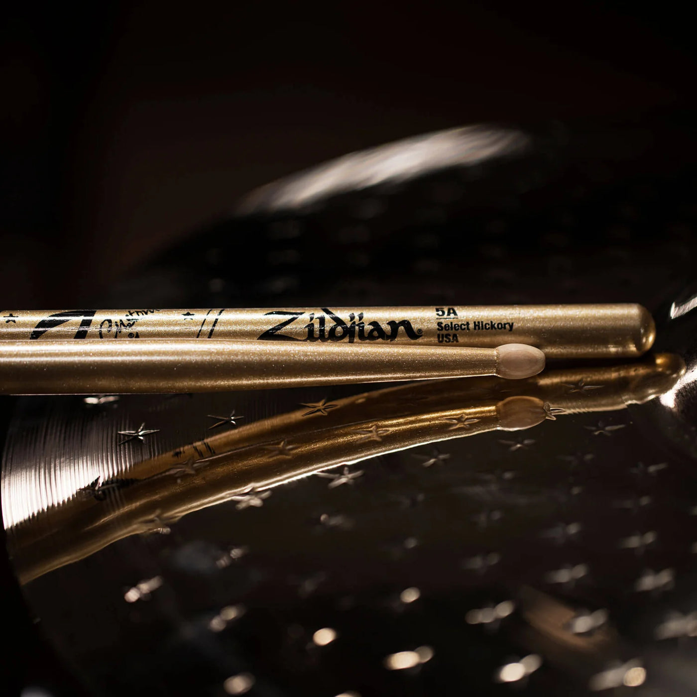 Zildjian Z Custom Limited-Edition Drumsticks - 5A, Wood Tip, Gold Chroma (Z5ACG-ZC)