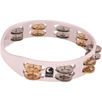 Toca ColorSound Tambourine, 10", White (TCT10-WH)