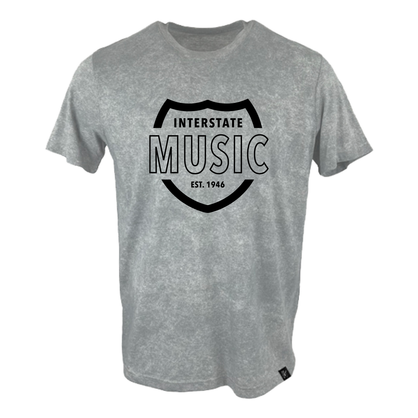 Interstate Music - Black Badge Logo Shirt - Vintage Gray