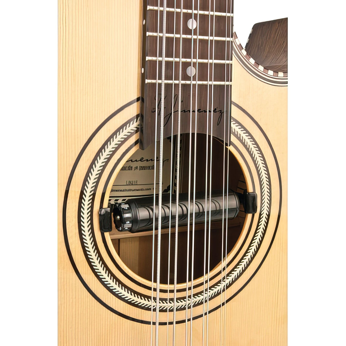 H. Jimenez LBQ1E  El Esta'ndar Acoustic-Electric Guitar, Bajo Quinto Natural Mahogany, Solid Spruce Top With Cutaway and Electronics