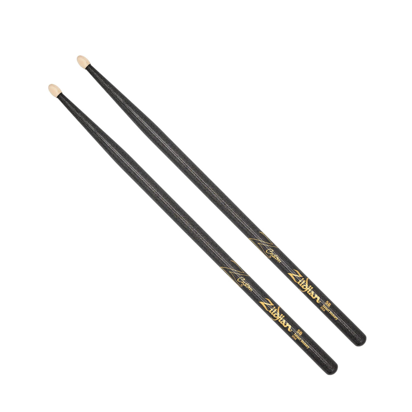 Zildjian Z Custom Limited-Edition Drumsticks - 5B, Wood Tip, Black Chroma (Z5BCB-ZC)