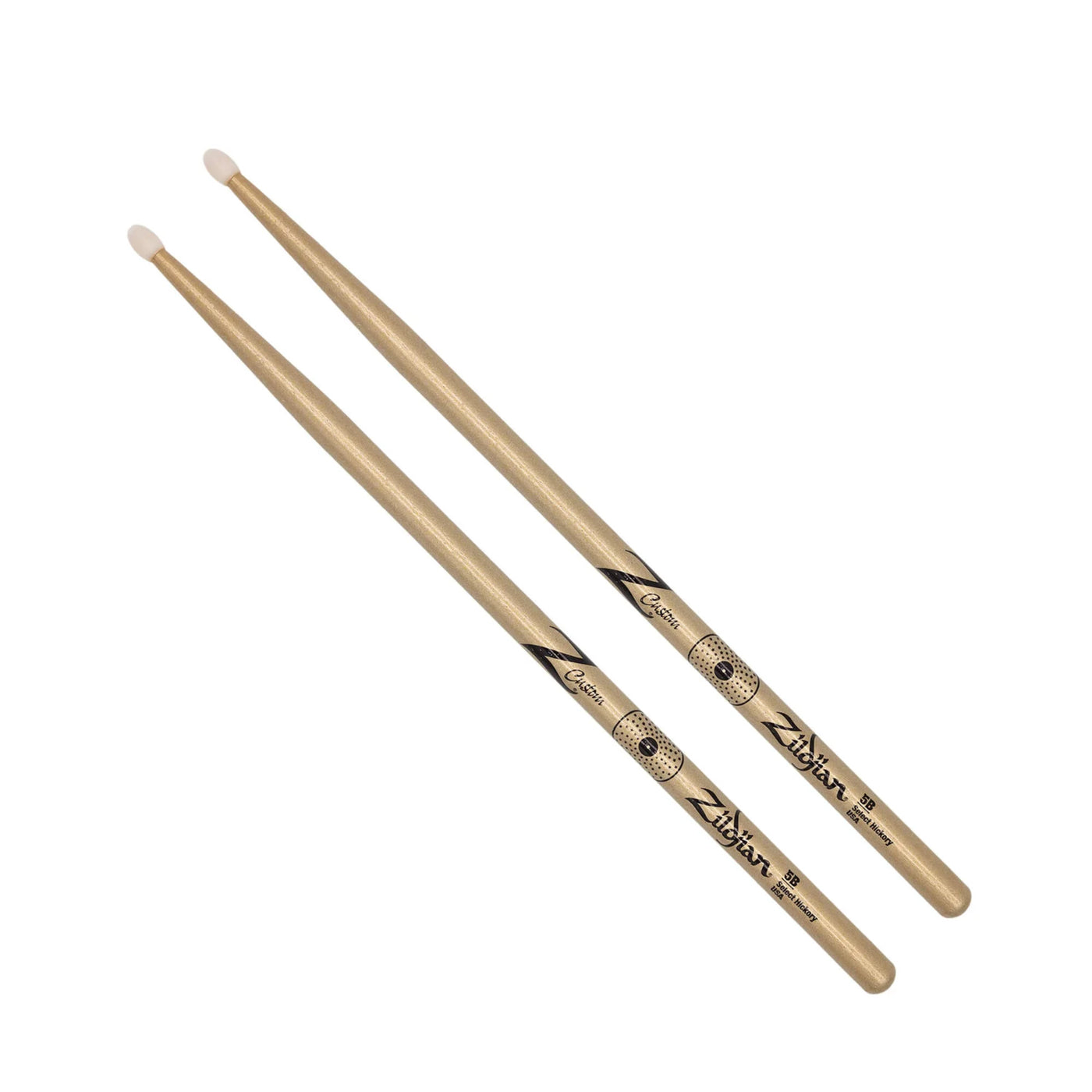 Zildjian Z Custom Limited-Edition Drumsticks - 5B, Nylon Tip, Gold Chroma (Z5BCGN-ZC)