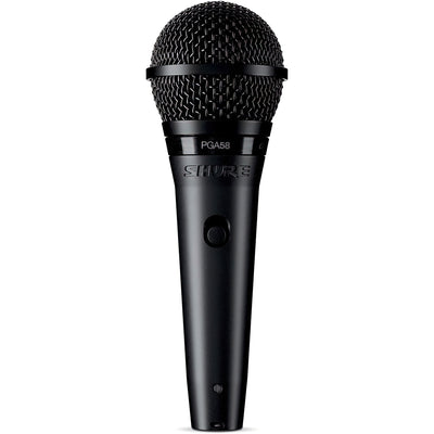 Shure Dynamic Microphone, Handheld Mic for Vocals with Cardioid Pick-up Pattern, Discrete On/Off Switch, Stand Adapter and Zipper Pouch (PGA58-XLR)