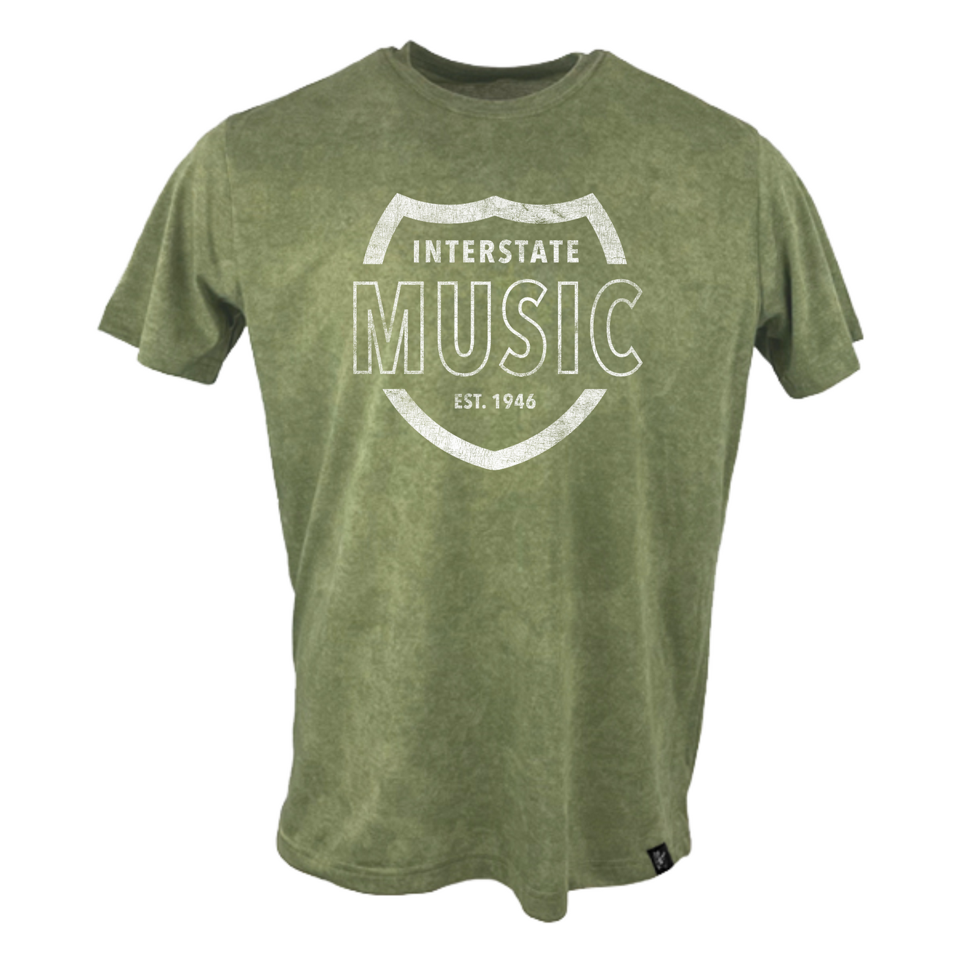 Interstate Music - White Badge Logo Shirt - Vintage Green