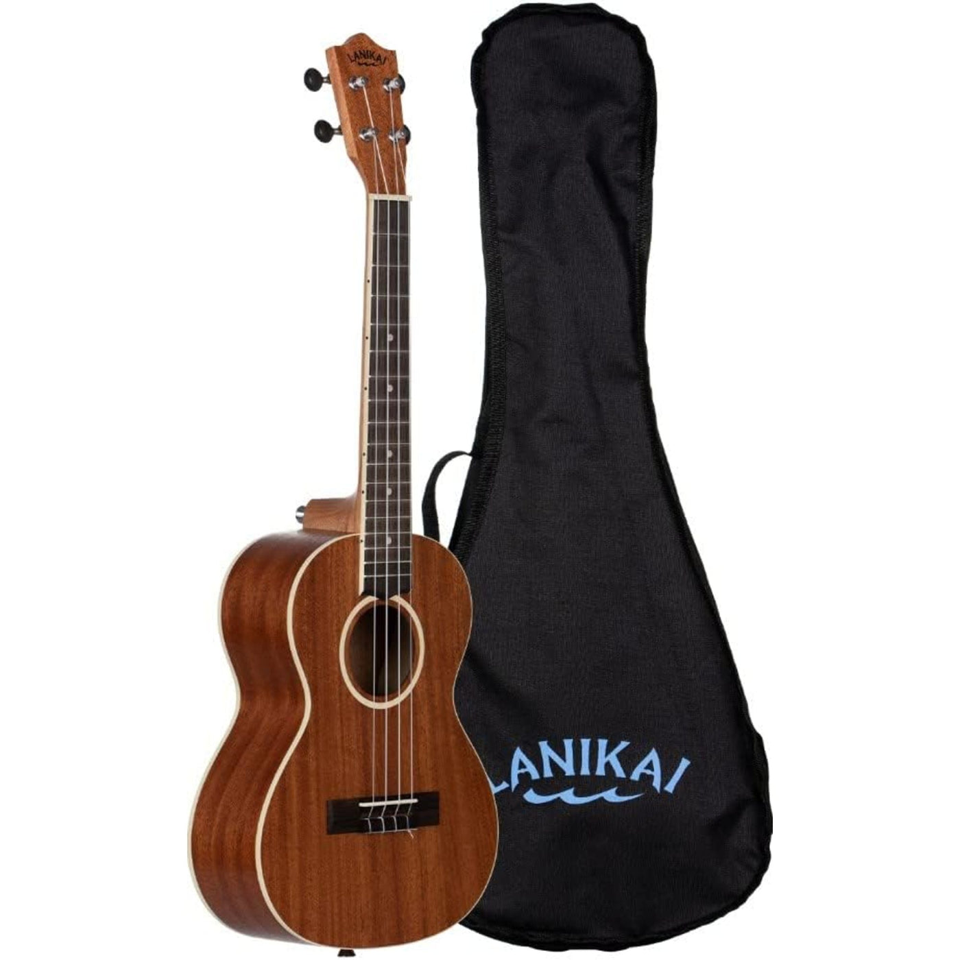 Lanikai LU21-T 4 String Ukulele, Tenor Ukulele, with Okoume Laminate Body and Hidden Scarf Joint - Satin Finish