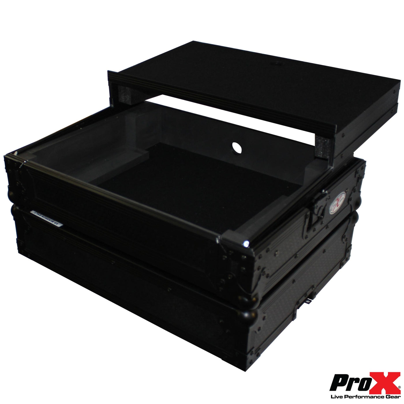 ProX XS-MIXDECKEXLTBL Flight Case for Numark MixDeck Express Digital Controller W-Laptop Shelf, DJ Pro Audio Gear, Equipment Storage, Black on Black