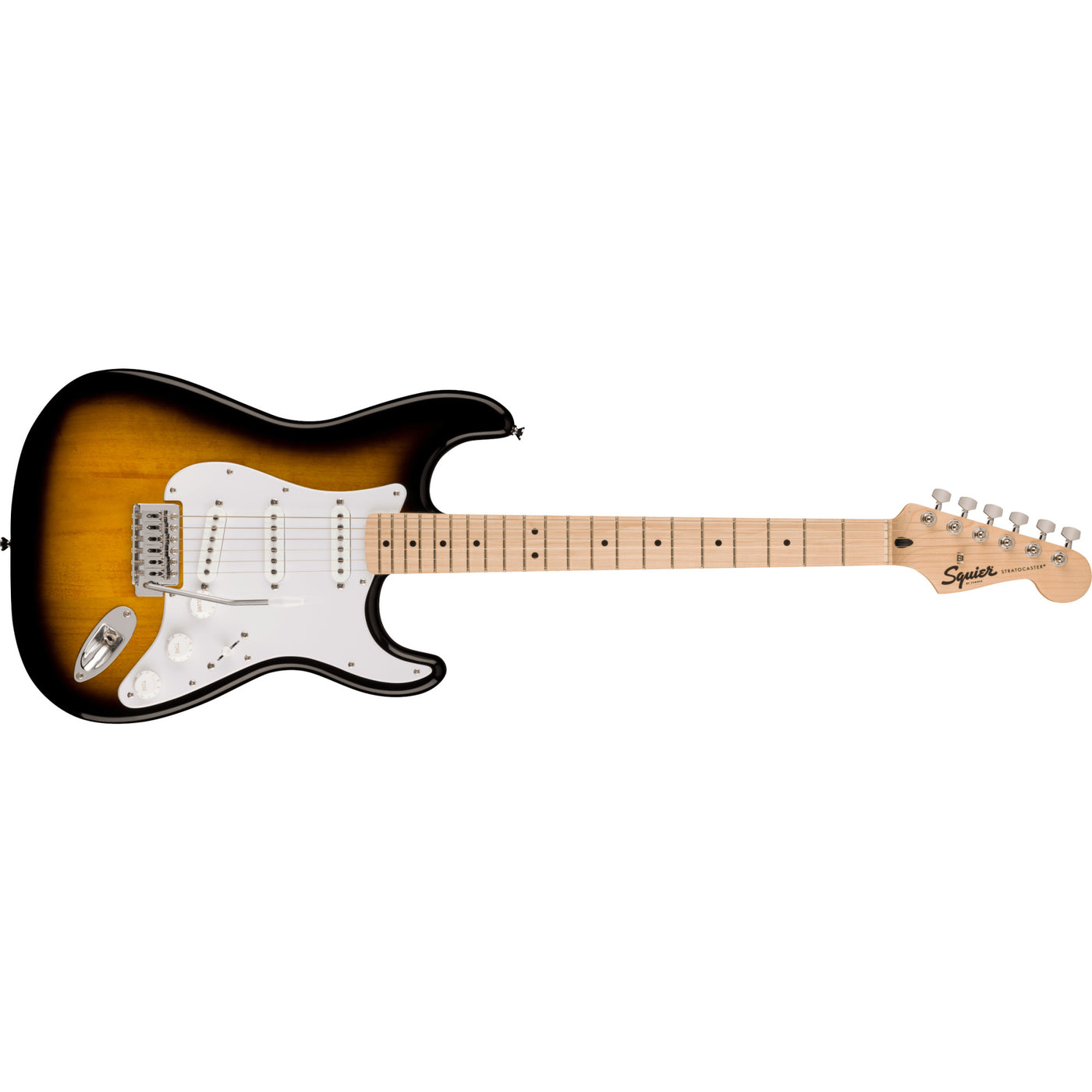 Squier Sonic Stratocaster Electric Guitar Essentials Pack, 2-Color Sunburst (0371720003)