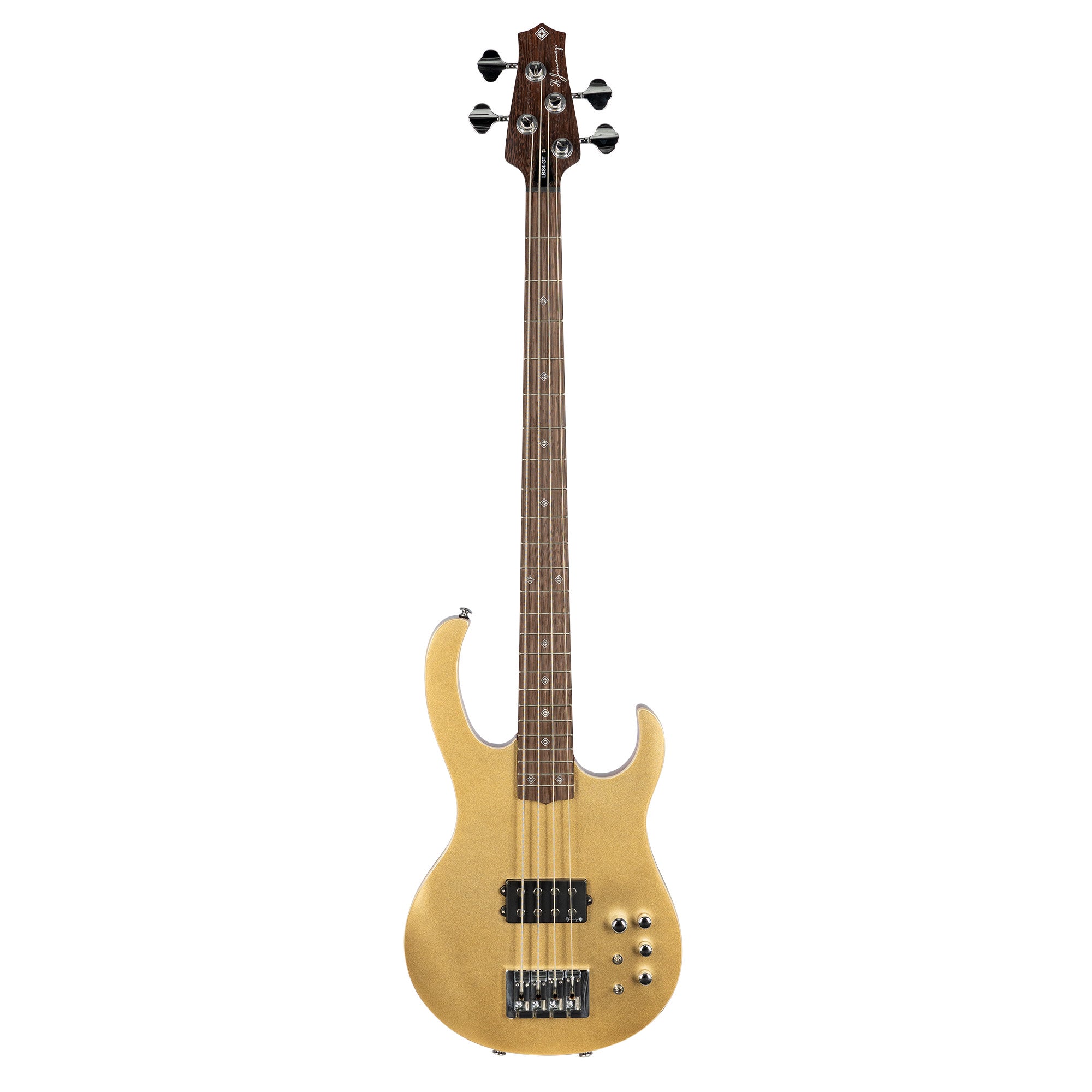 H. Jimenez 4 String Glossy Gold Top Bass Guitar With Deluxe Padded Gig – Interst